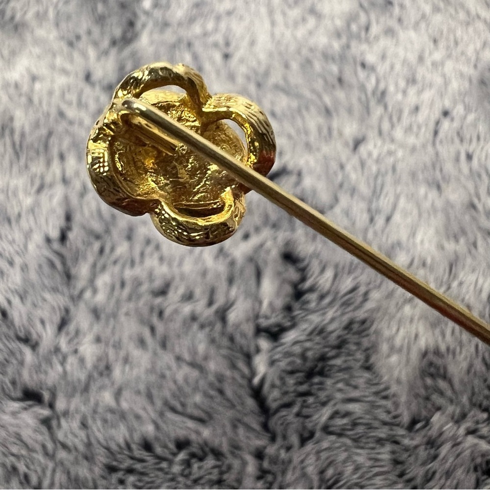 Vintage Cabochon Opal Stick Hat Lapel Pin - Picture 4 of 5